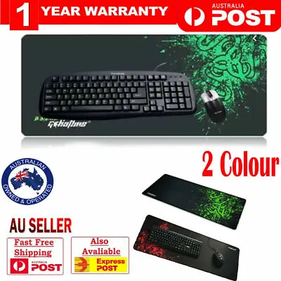 Big Size Desk Mat Razer PC Computer Desktop Mouse Mat Pad Wireless USB Gaming AU • $14.49
