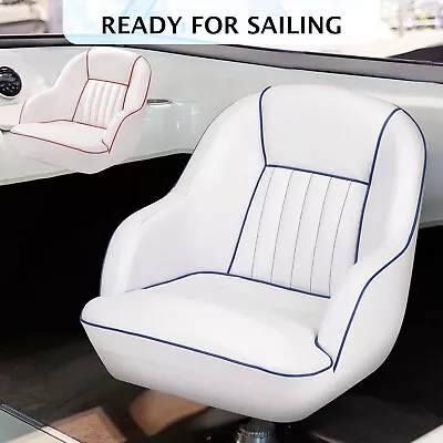 Pontoon Boat Seat Captain Bucket Boat Seat Boat Cabin Seating Vinyl Chair 2Color • $179.99