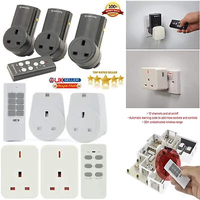 £16.71 • Buy Wireless Remote Controlled Mains Electrical Sockets  UK Plug Adaptors
