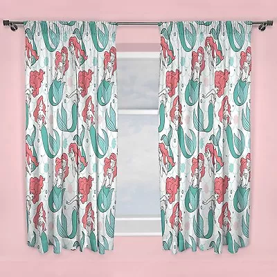 £19.94 • Buy Disney Princess Ariel Little Mermaid Oceanic 66 X 72 Inch Drop Curtains Pair