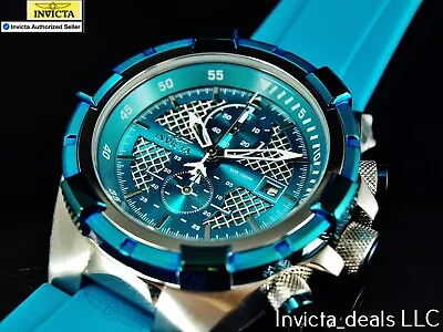 Invicta Men's 51mm AVIATOR Flight Chrono Twisted Metal TEAL DIAL Teal Tone Watch • $59.99