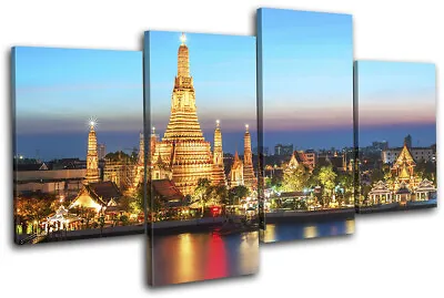 £39.99 • Buy Thailand Landmark Wat Arun Temple City MULTI CANVAS WALL ART Picture Print