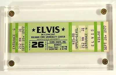 Elvis Concert Ticket ~ Hulman Civic Center~ Terre Haute Indiana • $271.75