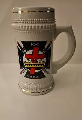 Masonic Beer Stein  In Hoc Signo Vinces   Rare Ceramic Item  • $19.99