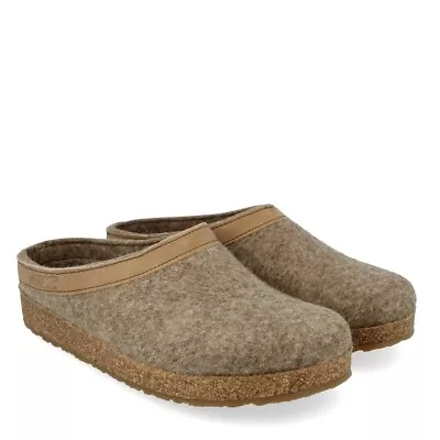 Haflinger Torben Men's / Women's Wool Felt Slippers Torf Brown • £98.36