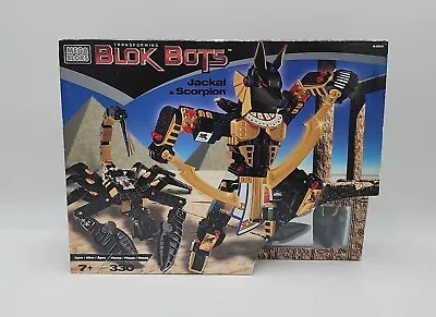 Vintage 2002 Mega Blok Bots Transforming Jackal Scorpion Set 9352 New Open Box • $90