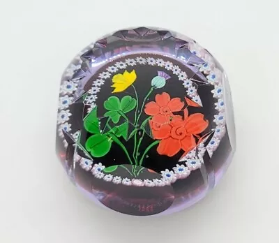 Vintage Caithness “Four Nations Coronation” Art Glass Paperweight Made Scotland • $247.49