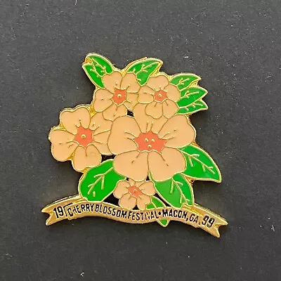 Cherry Blossom Festival Macon GA 1999 Collector Souvenir Lapel Pin Vintage • $9.71