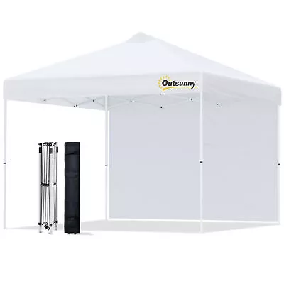 10x10 Ft Pop Up Patio Canopy Tent With Sidewall Outdoor Sun Shelter For Parties • $161.19