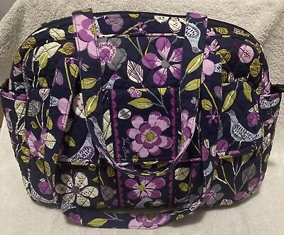 Vera Bradley Purple Floral Nightingale Double Handle Diaper Bag • $28.90