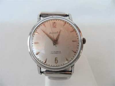 $60 • Buy Vintage Retro 1960s German Roberta 17 Jewels Incabloc Mens Manual Winding Watch