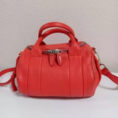 Alexander Wang Rocky Studded Handbag Shoulder Bag 2way Red Women Preowned Auth • $248.71