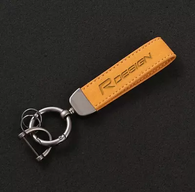 For Volvo R Design Car Key Chain Auto Keyring Suede Accessories Gift Orange • $24.99