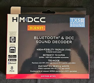 Hornby R7336 HM7000-8TXS: Bluetooth® & DCC Sound Decoder (8-pin) • £55.50