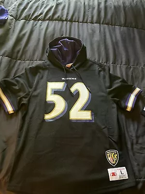 Ray Lewis Mitchell And Ness SS Hooded Jersey • $80