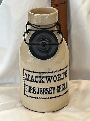 Rare C.1890 Stoneware Tin Top Milk Bottle Mackworth Island Falmouth ME Pint • $556