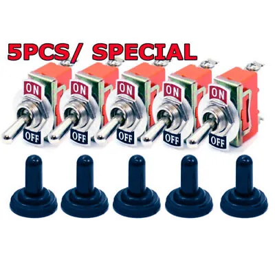 5X SPST Solid Metal Toggle Switch ON/OFF Single Pole For Marine & Automotive 12V • $5.95