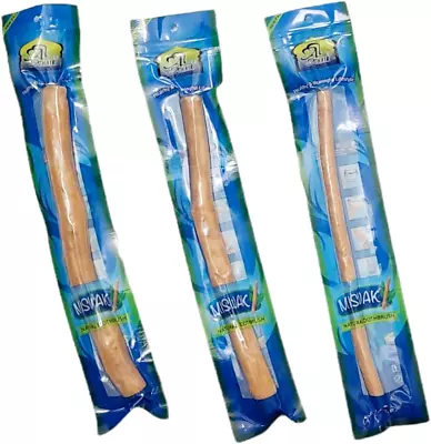 3 Pack Of Sewak Siwak Meswak Miswak Sticks Stick Al Khair Natural Herbal Toothb • $15.57