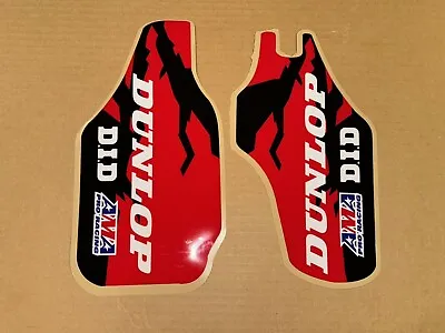 Honda Fork Guard Red Black Graphics Moto Mx Decals Stickers Cr Crf 2004-2017 • $16.95