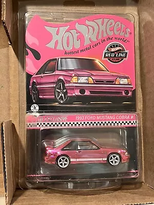 Hot Wheels RLC Exclusive Pink Edition 1993 Ford Mustang Cobra R Pink In Hand • $46.95