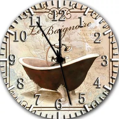 Vintage Bathtub Bathroom Wall Clock Frameless Silent Nice For Gifts Or Decor G54 • $22.95