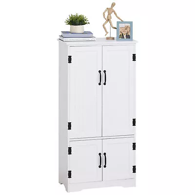 Farmhouse Bathroom Storage Cabinet Kitchen Food Pantry With Doors And Shelves • $135.77