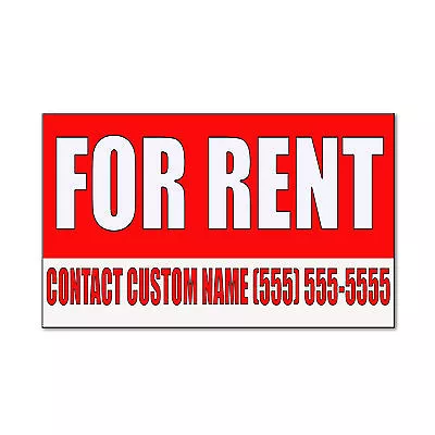 For Rent Custom Name Phone Number Red Corrugated Car Door Magnet Sign-QTY 2 • $31.99