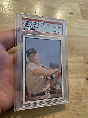 Mickey Mantle PSA 8 NEAR MINT 1989 Bowman Yankee Collector Card INVESTMENT GIFT • $223