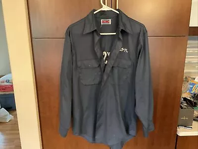 Vintage Hipster Big Mac Work Shirt Size 16 To 16 1/2 Embroidered • $25