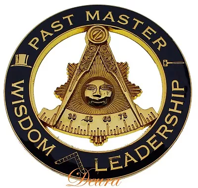 Masonic Past Master Car Auto Emblem WISDOM LEADERSHIP 3  DIECAST DMM-500 • $14.99