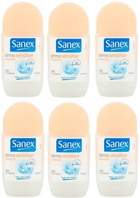 £9.27 • Buy 6 X Sanex Dermo Sensitive Roll On Antiperspirant Deodorant 50ml