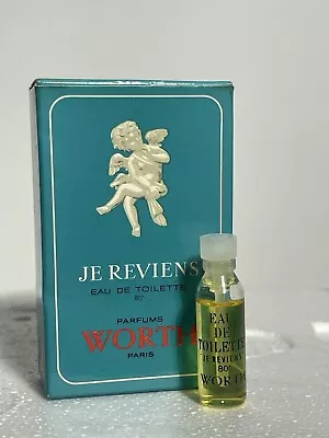 Vintage WORTH By JE Reviens Eau De Toilette Splash 2.5ml Mini In Box • $15