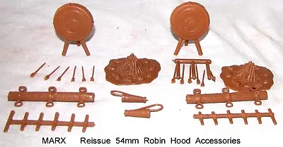 Marx Reissue Double Set Of 54mm Robin Hood Castle Accessories      G • $9.99