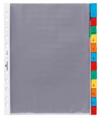 Durable 663319 Punched Pockets Index Set With 12 Divisions - Transparent 12-part • £18.09