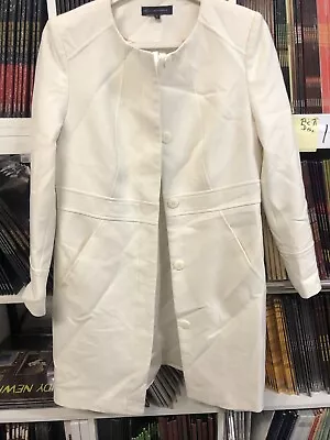 M AND S Ladies Ivory  JACKET SIZE 12 PETITE 3/4 LENGTH • $12.62