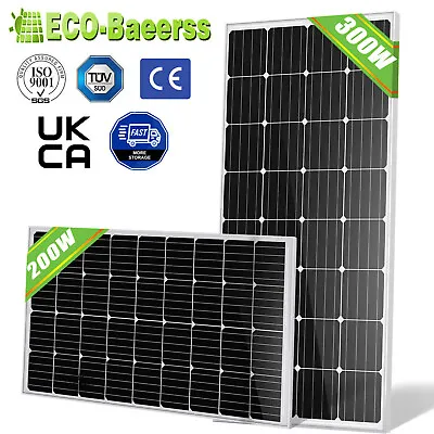 12Volt 100W 200W 300W Mono Solar Panel Kit For Off Grid Caravan RV Power Boat • £60.98