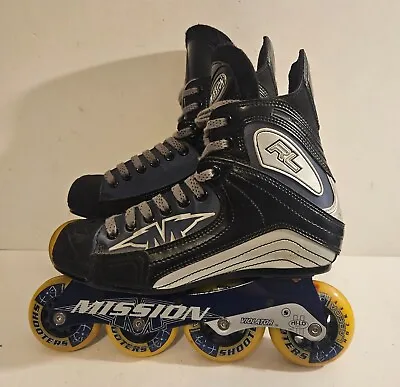 Mission RL Men's Inline Roller Hockey Skates Size US 7D HI-LO Rail Labeda Wheels • $65