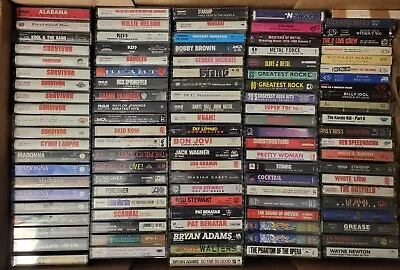 Build Your Lot CASSETTE TAPES - Rock N Roll Metal 70's 80's Soundtracks & More • $2.99