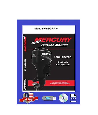 Mercury Service Manual 150/175/200 EFI PDF • $14.95