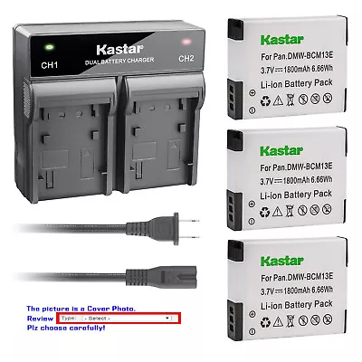 Kastar Battery Rapid Charger For DMW-BCM13 DMW-BCM13E Panasonic Lumix DMC-ZS30S • $24.49