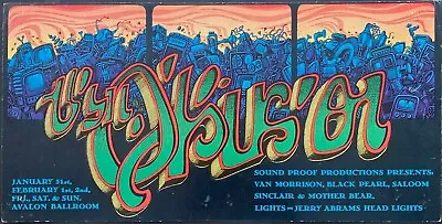 VAN MORRISON AVALON BALLROOM SAN FRANCISCO 1969 Concert Poster RICK GRIFFIN RARE • $500