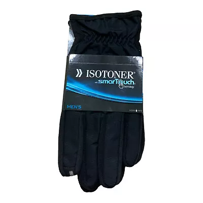 Men's Isotoner Black Gloves SmarTouch Thermaflex Lining NWT • $4.97