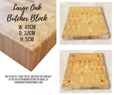 Large Oak Butcher's Block Chopping Board • £60