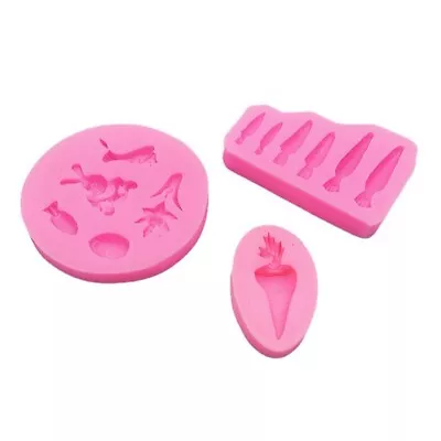 Easter Carrot Silicone Mold For Baking Cake Fondant Candy Chocolate Decor • £7.06