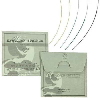 $12.99 • Buy MI&VI Violin Strings Set 4/4–Medium,Germany Steel Core,Extra E String