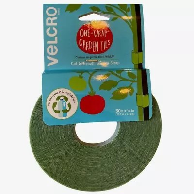 Velcro Green PLANT TIES 50 Ft Cut To Length Garden Trellis Secures Support Tape! • $10.22