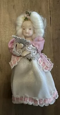 Kurt Adler Victorian Style Porcelain Doll Ornament 6  Vintage 1985 • $9.99