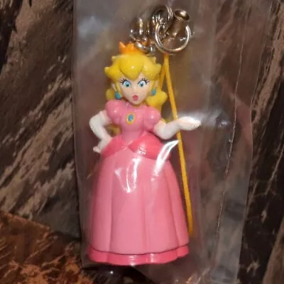 Mario Party 4 Swing Keychain Figure Princess Peach Vintage 2003 Bandai Gashapon • $27.98