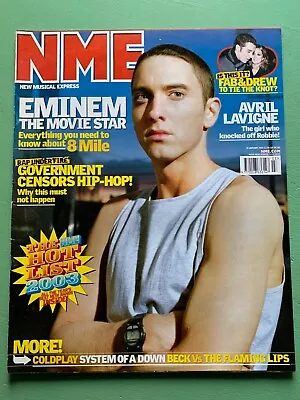 NME 18-Jan-2003 EMINEM Kings Of Leon Avril Lavigne Coldplay Jet Kills Warlocks • £9.99