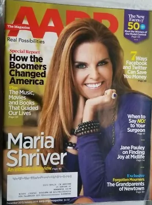 Aarp Magazine December 2013 January 2014 Maria Shriver  Brad Pitt Jeff Gordon • $2.95